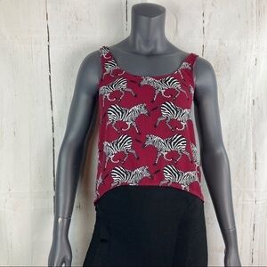 Kirra zebra hi-low tank top